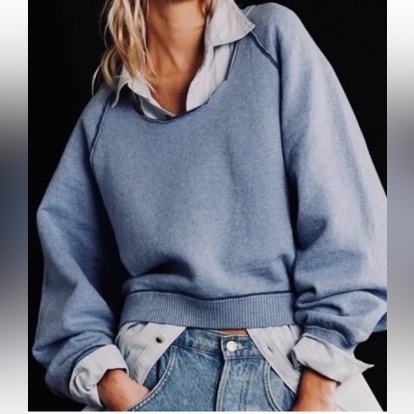 We The Free Tops - We The Free Midnight Pullover in Blue Size Medium retail $158 Like New!